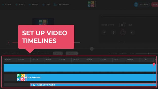 Set up video timelines